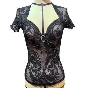 Ann Ferriday RARE VTG Archive Cameo Sweetheart Fairy Coquette Top S